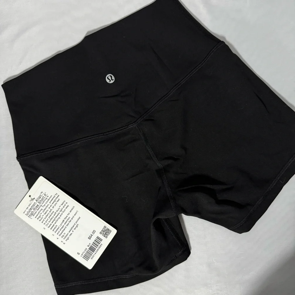 Lululemon Align High-Rise Black 4” Shorts SZ 6 - Picture 10 of 11